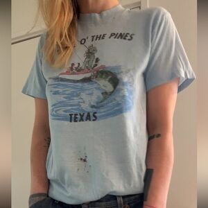 Single Stitch Vintage Sky Blue Tee